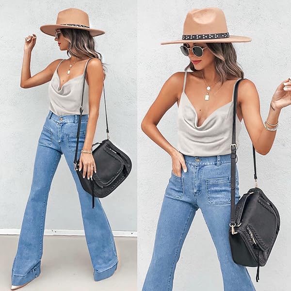 AOULAYDO SILK SLEEVELESS CAMISOLE TOPS COWL NECK CAMIS SATIN TANK TOP LOOSE FIT SPAGHETTI STRAP CAMISOLES BLOUSES LIGHT GREY