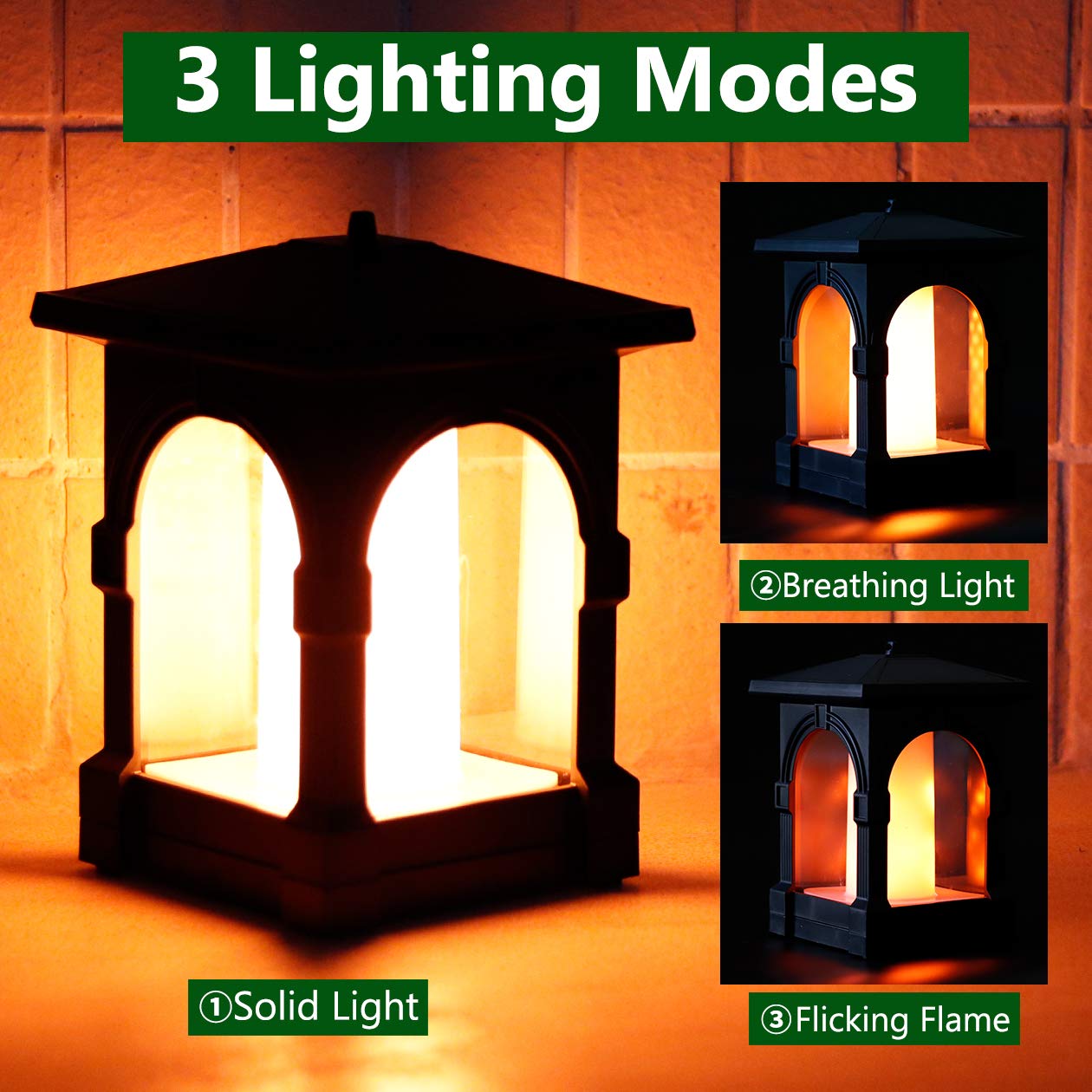 Marlrin Solarlampe Gartenfackeln LED Fackel Solarleuchte Solar Gartenleuchte Hängende Solarleuchten IP65 Wasserdicht 3Mode Mit Realistischen Flammen Auto EIN/Aus USB Wiederaufladbar (2 Stück)