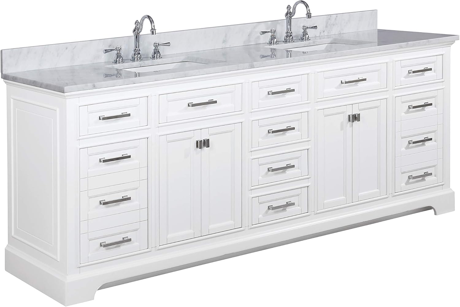 Kitchen Bath Fixtures Design Element Milano 84 White Bathroom Vanity With Double Sink Carrara Marble Countertop Tools Home Improvement Smkbinaputracihampelasschid Kitchen Bath Fixtures Design Element Milano 84 White Bathroom Vanity With Double Sink Carrara Marble Countertop Tools Home Improvement Smkbinaputracihampelasschid