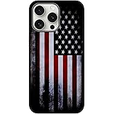 Tnarru Compatible with iPhone 15 Pro Max Case American Flag Pattern Military-Grade Drop Protection Non-Slip Sides Anti-Scratch Back Shockproof Lightweight Slim Case for iPhone 15 Pro Max