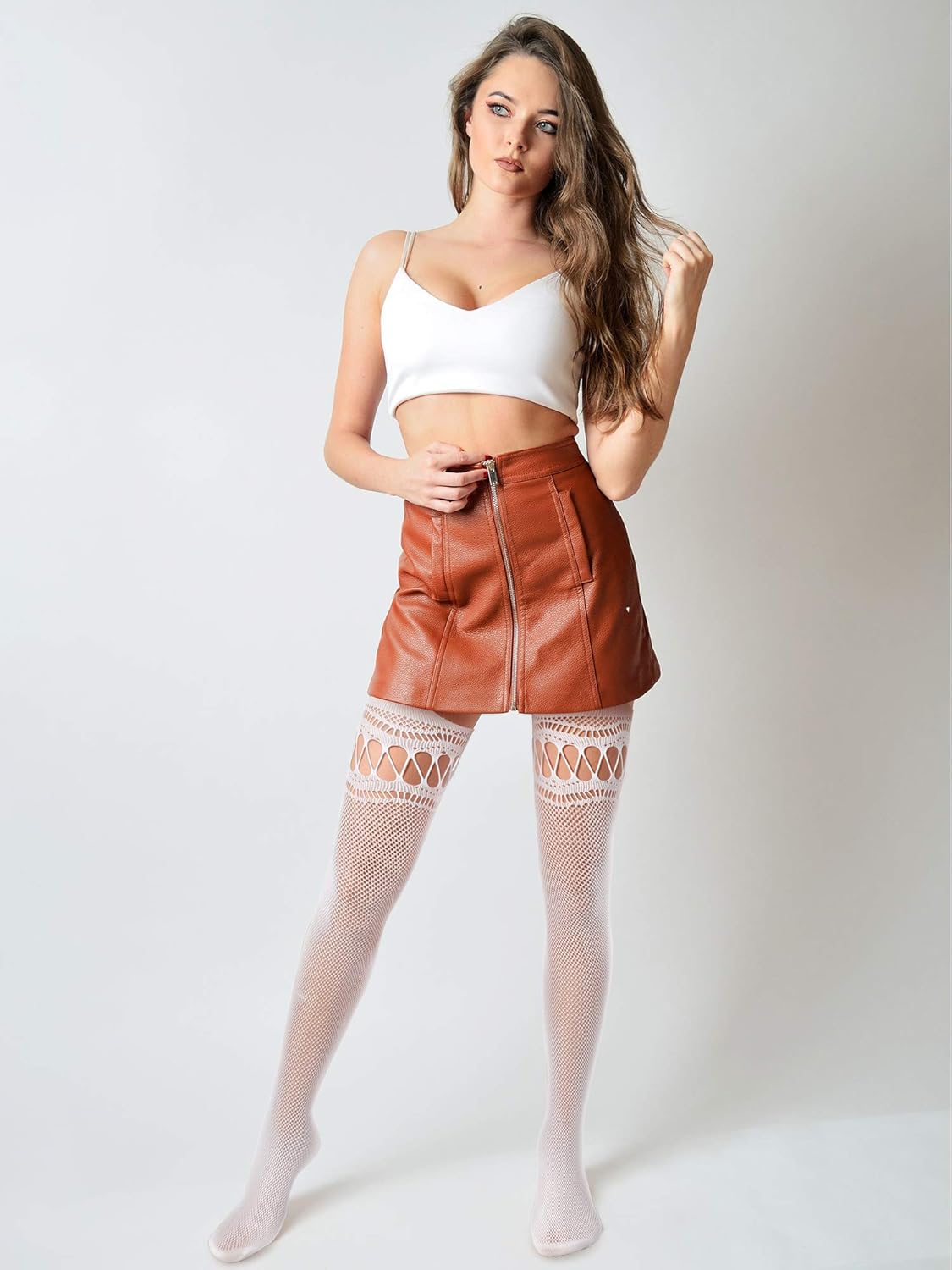 6 Pairs Women Fishnet Thigh-High Stockings Tights Suspender Pantyhose Stockings for Valentine's Day at  Women’s Clothing store