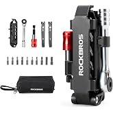 ROCKBROS 14-in-1 Bike Tool Kit Portable Ratchet Wrench 10Bits 2 Tire Levers | Foldable，High Quality Steel，Multi-Function Bike Repair Kits