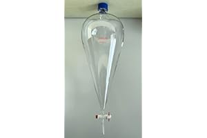 DONLAB EBH-3000 Glass 3000ml/3L GL45 Screw-Mouth Conical Separatory Funnel with PTFE Stopcork