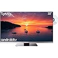 SYLVOX 22'' Smart 12 Volt TV Digital Video Disc Combo, FHD 1080P Moisture-Proof, with ARC, CEC, and WiFi. Perfect for Home, RV, and Marine Use in Humid Conditions, Black 2024