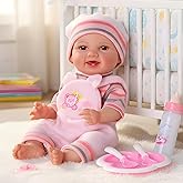 BABESIDE Baby Doll Girl - 12-Inch Realistic Baby Dolls with Magic Feeding Bottle Real Life Vinyl Toy Gift for 3+ 4 5 6 Years, Ideal for Birthday, Pretend Play, Christmas