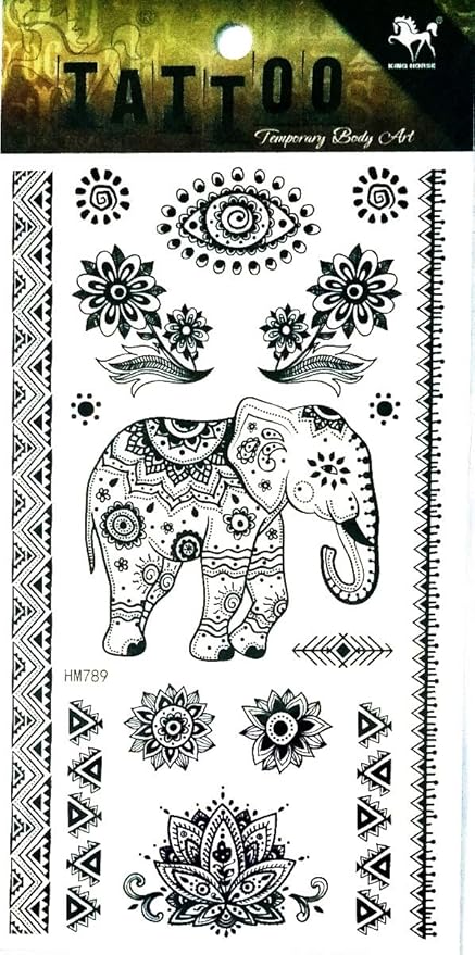 Nipitshop 1 Feuille Imperméable Faux Tatouages Autocollants