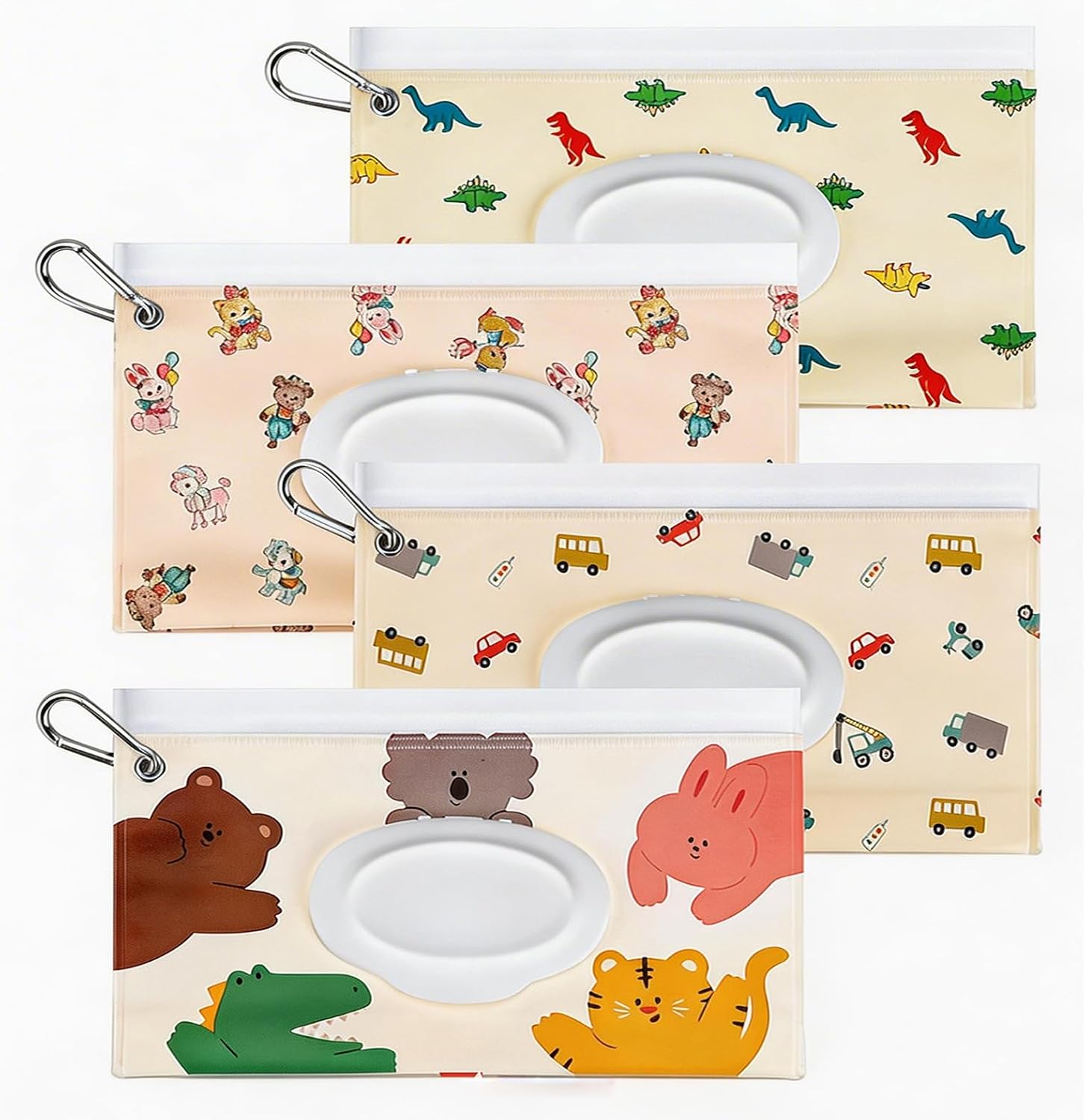 Wipes Container Compatible with Huggies - Portable Reusable Wipes Bag Pouches - Travel Wet Wipes Dispenser - Refillable Wipe Holder Case - Wipe Bags Pouch for Diaper Bag for Outdoor, Bathroom and More