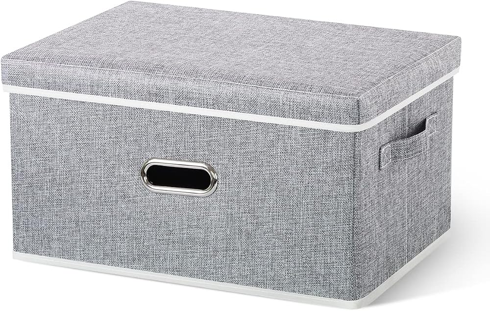 Lesfit Fabric Storage Box with Lid 20 L Organization Box