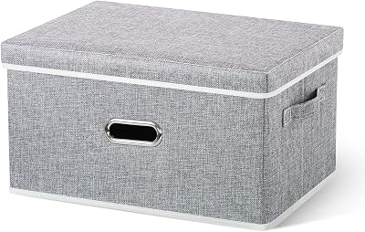 Lesfit Fabric Storage Box with Lid 20 L Organization Box