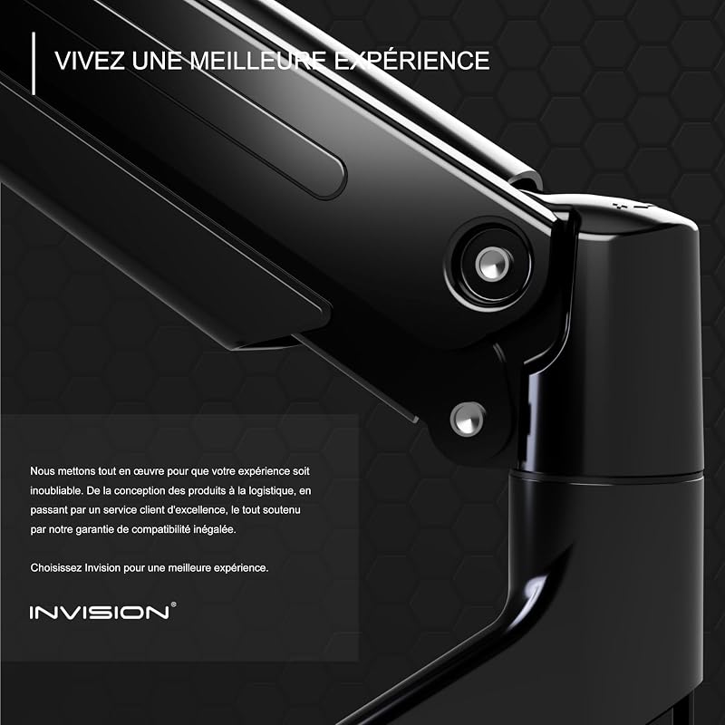 Support PC Ecran Bras pour Écrans 24"-40" VESA 75/100mm Pince de Bureau Ergonomique Réglable en Hauteur 2-15kg (MX450)