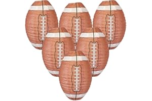 Just Artifacts Decorative 8-Inch Football Paper Lanterns (6pcs)