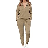 Bealin 2 Piece Sets for Women Sweatsuit Long Sleeve Half Zip Tops and Sweatpants Workout Tracksuit Matching Sets
