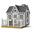 4x6 Victorian Playhouse with Floor, Deck and Rail, Outdoor Wood Do-It-Yourself Kit