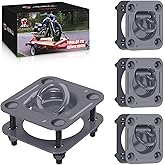 AMBULL 1/2" D Ring Tie Down Anchors, 4 Pack Trailer Tie Down Hooks (6000 lbs Capacity Per Pack) Heavy Duty for Trailers Trucks RV Campers Vans ATV SUV Boats Motorcycles Grey