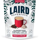 Laird Superfood Instant Latte Sweet &amp; Creamy, Non-Dairy, Superfood Creamer, Gluten Free, Non-GMO, Vegan, 16 oz. Bag, Pack of 1