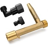 BQCYDE Quick Coupler Valve Key, 1.0 Inch Underground Irrigation Part | 18.7 oz solid brass body, G1 male thread, polymer grip, includes elbow and copper rod, sprinkler shutoff