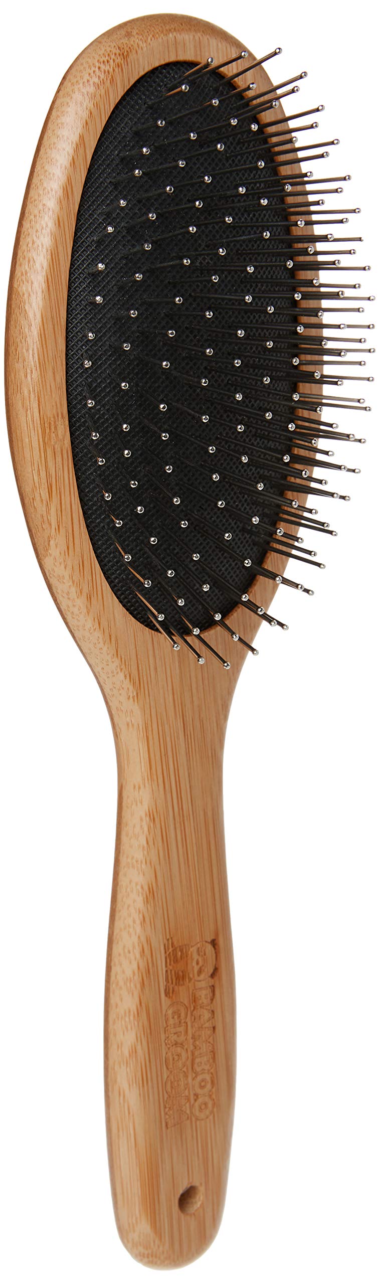 Bamboo Groom Oval Pin Brush Size L I Pet Hair Brush for Animals with Short & Medium Fur I Dog Brush with Rounded Pins I Brushes for Grooming I Brush for Cats and Dogs