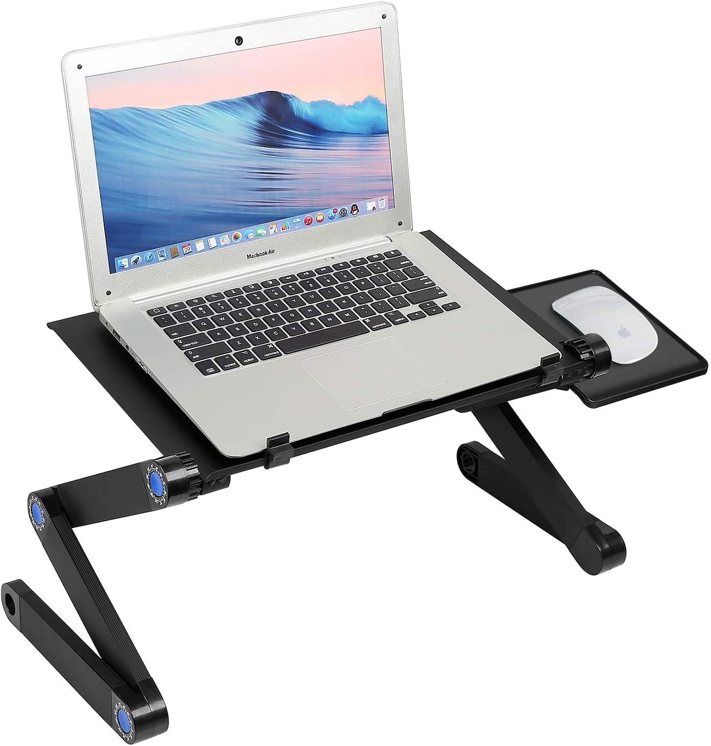 Laptop Stand/Desk/Table, Femor, Adjustable Laptop Bed Desk, Portable Lap Holder with Cooling Fans and Mouse Pad for 10in - 17in Notebook, MacBook and Tablet