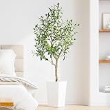 YOLEO 4FT Artificial Olive Tree Tall Faux Silk Olive Plant Home Office Decor view 2