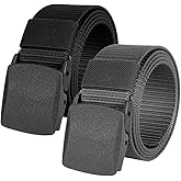flintronic Nylon Web Belts, Work Belts for Men, Outdoor Military Belt, Adjustable Nylon Belt, Metal/Plastic Buckle Belt
