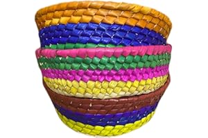 Mexican Tortilla Basket Set - Large Tortilla Warmer 8 inches - Vibrant Tortilla Holder, Pancake Warmer, Taco Keeper - Authent