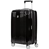 SwissGear 7786 Hardside Expandable Luggage with Spinner Wheels, Black, Carry-On 20-Inch
