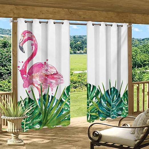 Anmaseven - Cortina tropical para exteriores transparente con calor y