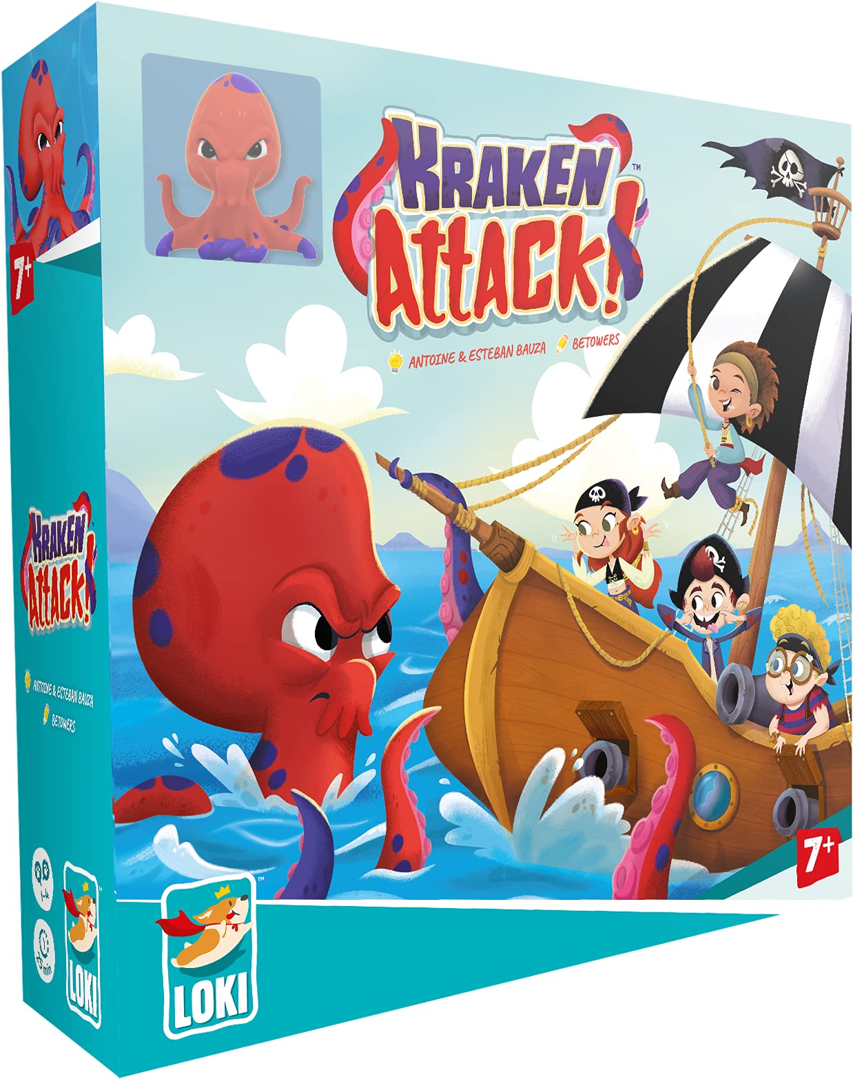 Iello, Kraken Attack, Board Game, Ages 7+, 1 to 4 Players, 25 mins Minutes Playing Time