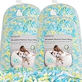 HONEHO 20lbs Shredded Memory Foam Bean Bag Filler, Soft and Convenient Bean Bag Filling Pillow Stuffing for Beanbag, Couch, Cushion, Stuffed Animals, Dog Bed, Arts Crafts