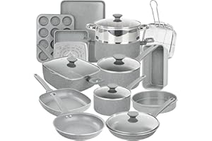Granitestone 20 Pc Pots and Pans Set Non Stick Cookware Set, Kitchen Cookware Sets, Pot and Pan Set, Pot Set, Diamond Coated Nonstick Cookware Set with Lids, Healthy and Non Toxic, Dishwasher Safe…