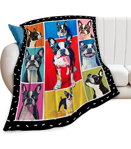MIEPOS Colorful Dog Art Flannel Throw Blanket - 60x80 Inch, Great Dane Design, Soft & Lightweight