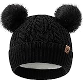 Otoyzy Girl Beanies Pompom Winter Knitted Hat Toddler Beanies Infant Winter Hat Cap for Boys Girls（3-24M）