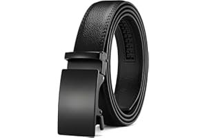 CHAOREN Ratchet Boys Belt, Kid Dress Belt with Click Buckle, Adjustable Leather Belt for School Uniform and Formal Pants