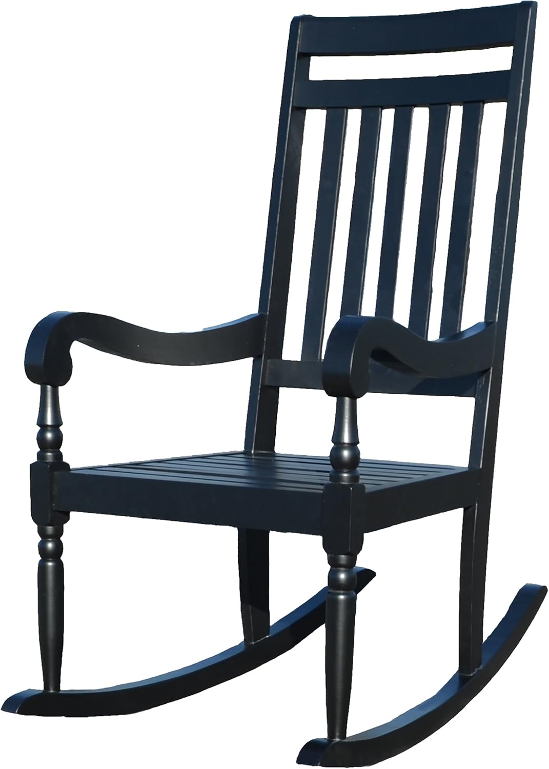 belmont wicker patio furniture on Amazon Com Carolina Belmont Slat Rocker In Black Garden Outdoor
