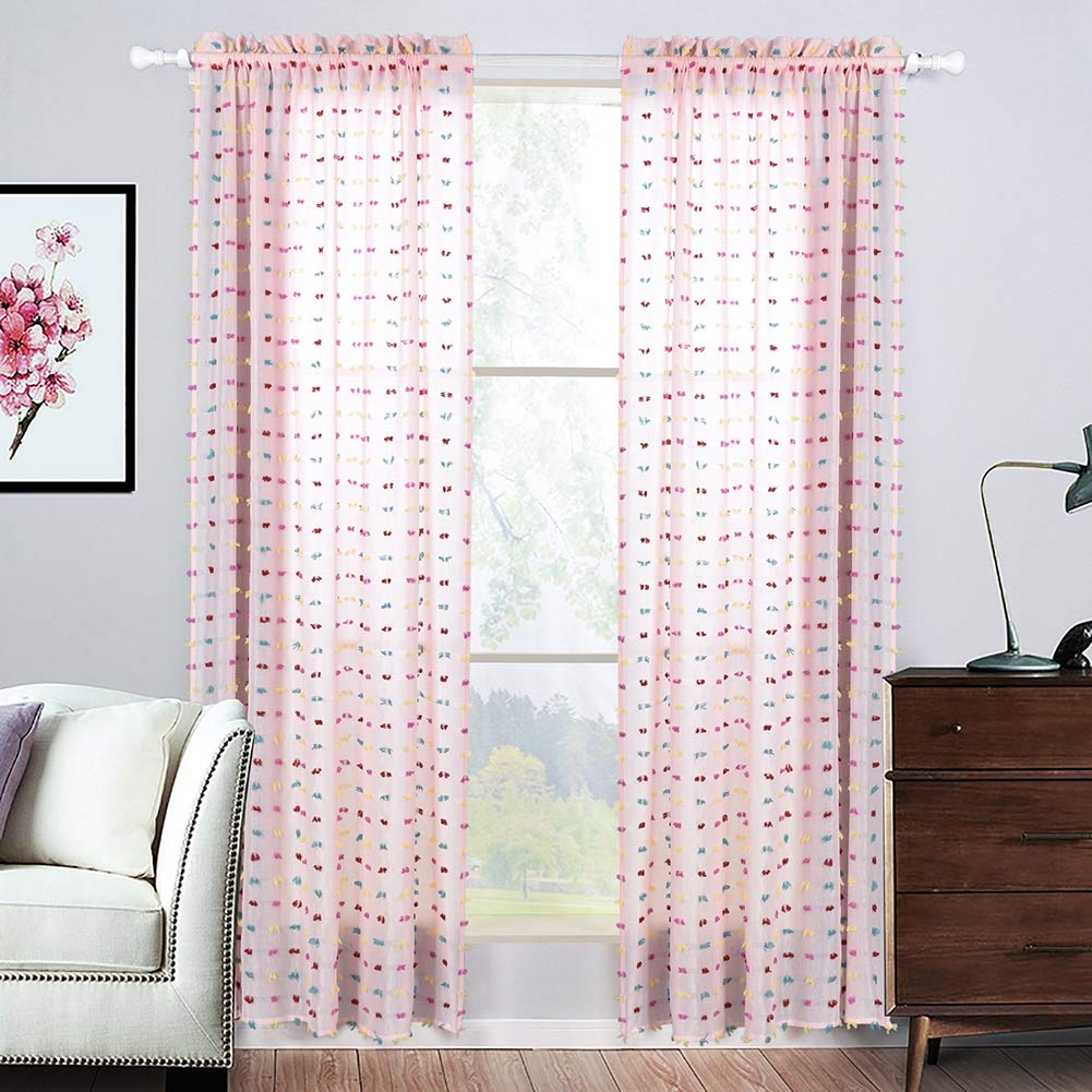 Amazon Com Encounter G Fresh Jacquard Curtains 140x240cm Light
