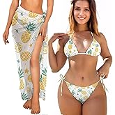 Cjfognsoa Sexy 3 Piece Bathing Suit Sets for Women Swimsuit with Matching Cover Up