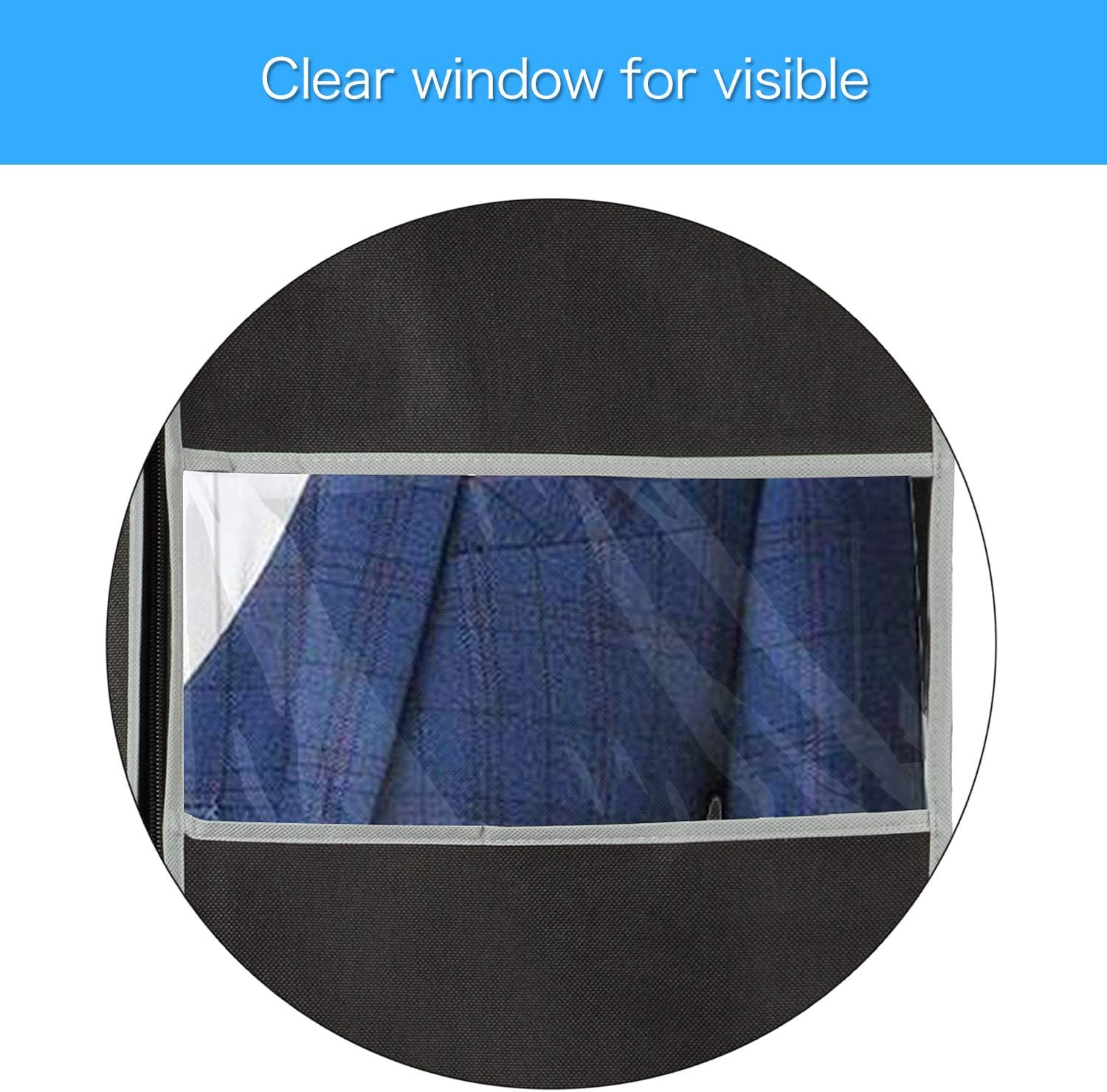 Syeeiex 40 inch Suit Bags for Storage and Travel with Clear Window and ID Card Holder for Suit, Jacket, Skirt, Shirt and Coat, Set of 5: Home & Kitchen