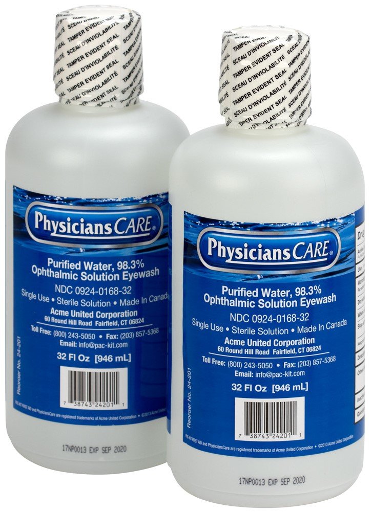 Spill Magic PhysiciansCare 32 oz. Double Bottle Eyewash Station (24-300), Green: Science Lab Eye Wash Units: Industrial & Scientific