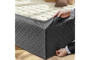 Ramesses Box Spring Cover for Queen Bed,Box Spring Cover Queen Grey15 Inch High Metal Queen Box Spring Cover Only,Bed Surround with Adjustable Band