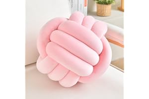 LUSJNGE Decorative Throw Knot Pillow Ball for Home Chair Sofa Couch Bed Aesthetic Round Velvet Knotted Pillow Cushion (11 inches)