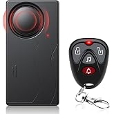 110dB Car Alarm System, Anti-Theft Vibration Alarm with 10 Levels Sensitivity Adjustable, Vehicle Anti-Theft Car Device, Wireless Remote Anti Theft Device for Motorcycle, E-Bike, Car, Truck, RV