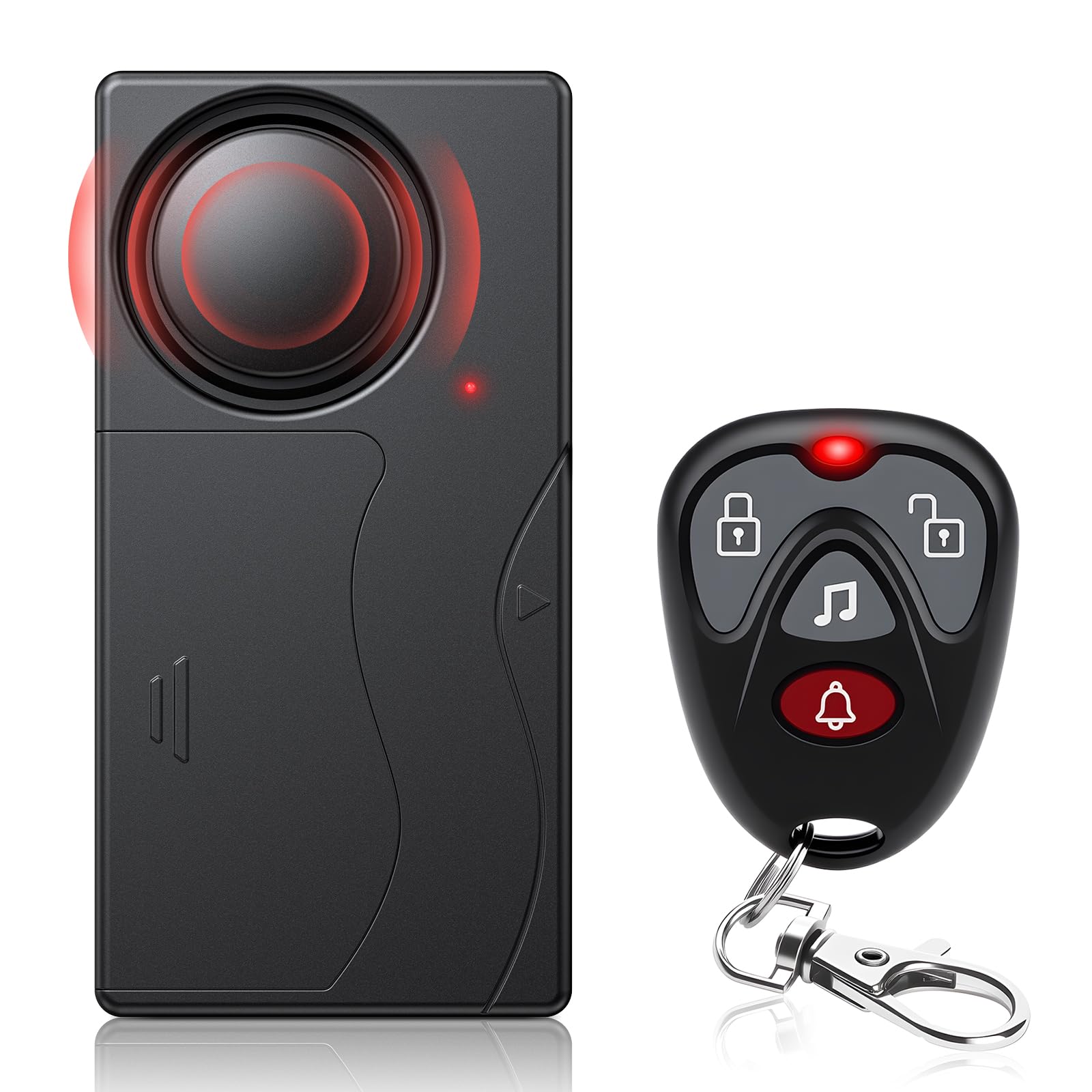 Photo 1 of 110dB Car Alarm System, Anti-Theft Vibration Alarm with 10 Levels Sensitivity Adjustable, Vehicle Anti-Theft Car Device, Wireless Remote Anti Theft Device for Motorcycle, E-Bike, Car, Truck, RV