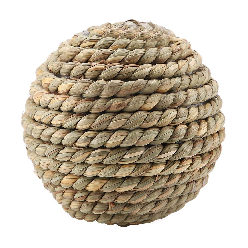 Pssopp Pet Rattan Ball Toy Natural Chew Toy Parrot Toy Ball Rabbit Chewing Exercise Toys for Bird Hamster Chinchillas Squirrel and Other Small Pet 10cm