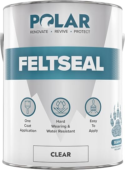 Polar FeltSeal Waterproof Felt Sealant 2.5 L - One Coat Repair for Shed/Garage