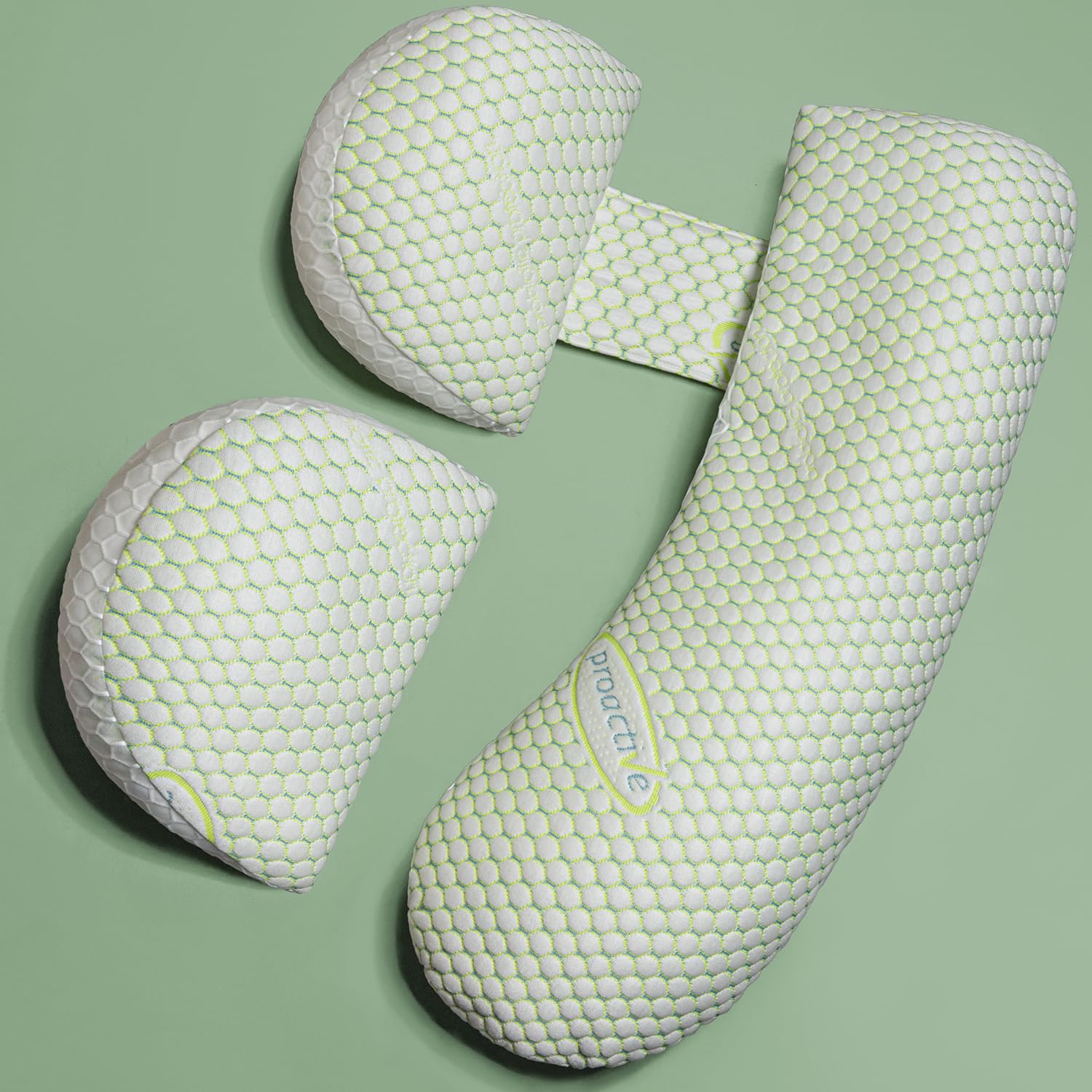 Lighterday U Shaped Pregnancy Pillow for Sleeping,Adjustable Wedge Maternity Pillow,Detachable Maternity Pillow for Pregnant Women,Body Support Pillow for Back,HIPS,Legs (Upgraded Green)