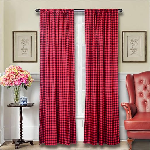 Amazon Com Lghome Buffalo Plaid Curtains Gingham Check Pattern