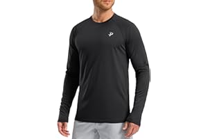 Pudolla Men's Sun Protection Shirts UV SPF UPF 50+ Rash Guard Long Sleeve Lightweight Quick Dry Brethable Swimming Fishing