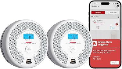 X-Sense SC07-WX 2-Pack Wi-Fi Smoke and CO Alarm with Battery Replaceable