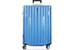 BlueCosto Luggage Cover for Suitcase - 28" Clear PVC Luggage Protector for 28" - 29" Sized Bags - Premium Travel Accessory for Baggage Protection - Universal Cover w/Hook & Loop Closure