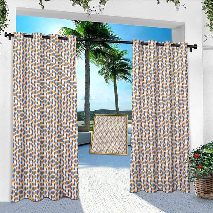 Cortinas de exterior para patio, inspiraciones medias, formas